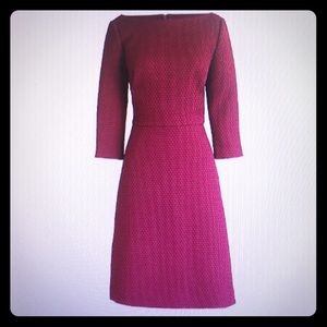J Crew Boatneck sheath dress in Deep Berry